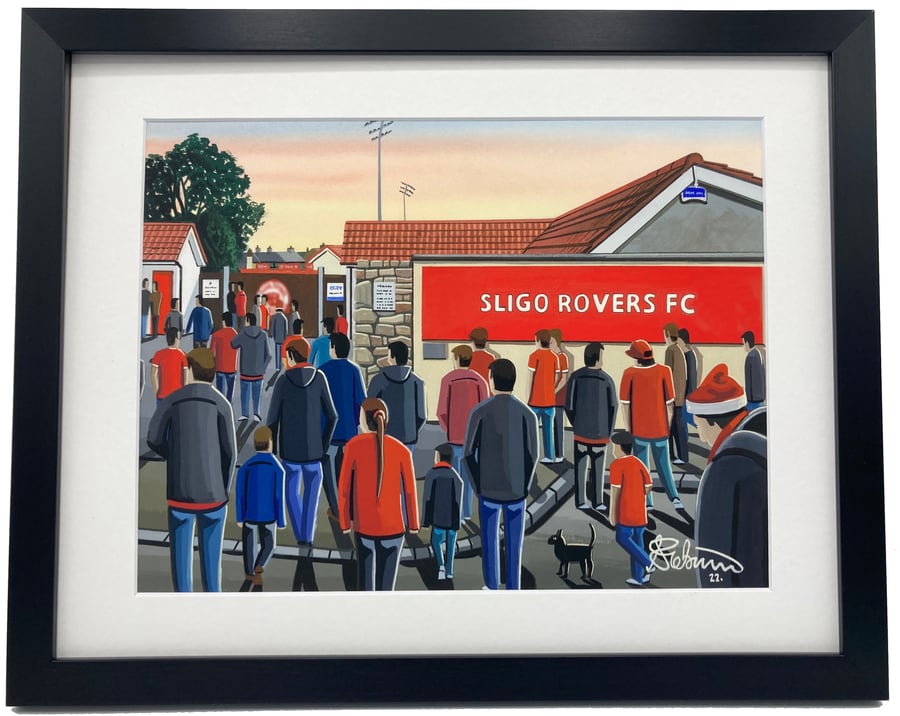 Sligo Rovers F.C, The Showgrounds. Quality Framed Football Art Print