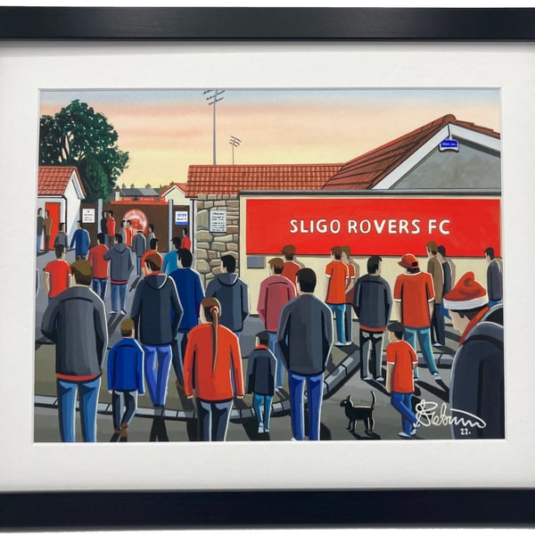 Sligo Rovers F.C, The Showgrounds. Quality Framed Football Art Print