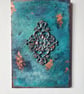 Softly Unearthed - Textured acrylic painting with gold accents on wooden board