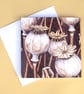 Greetings Card - Blank - Poppy Seed Heads - Image 1