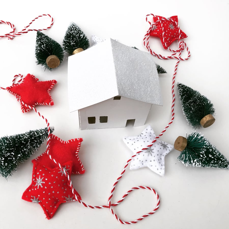 Felt Star Ornament, Housewarming Ideas, Nordic Christmas Ornament, Scandi Style