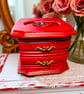 Upcycled Crimson & Gold Mini Jewelry Box Drawers - Image 2