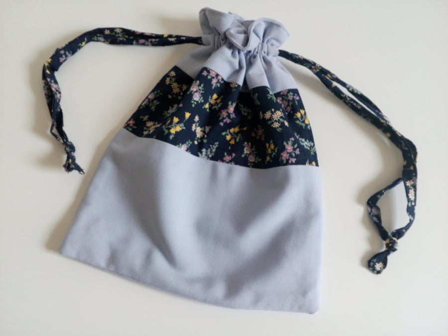 Drawstring bag, make up bag, travel bag, accessories bag, gift for her