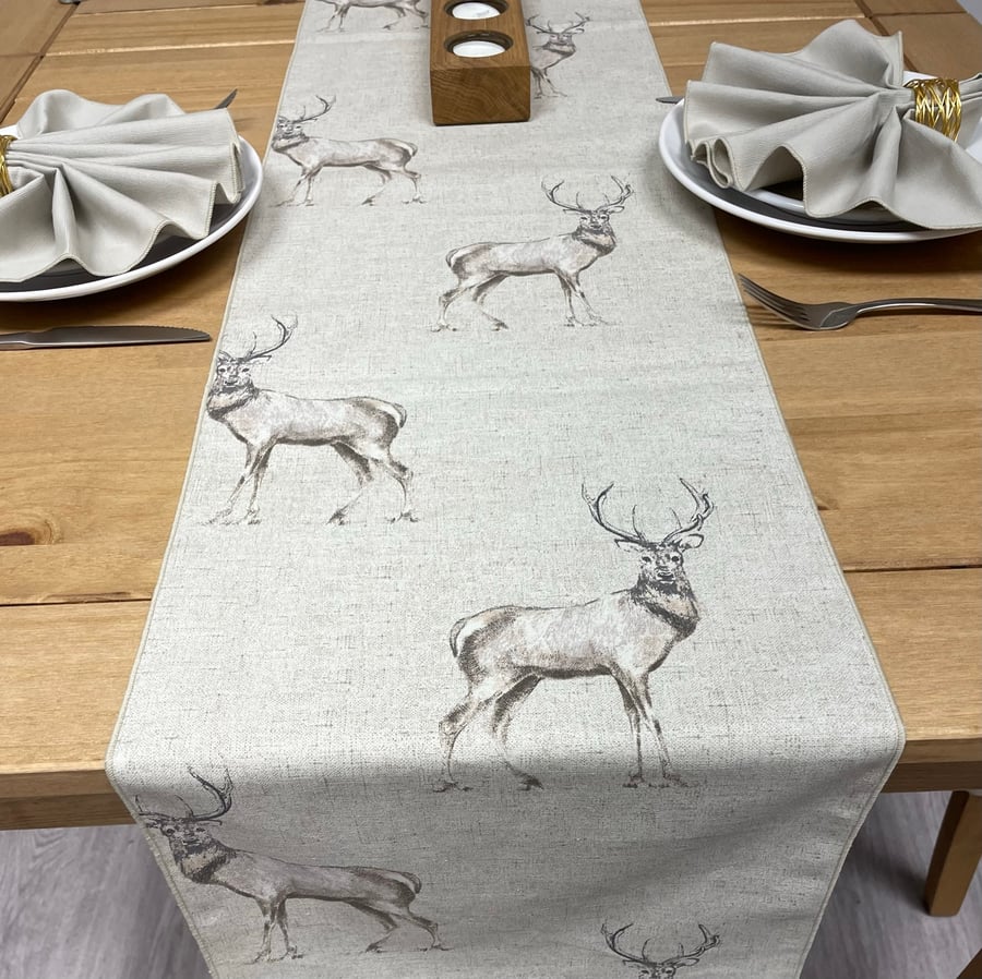Stag Cotton Table Runner