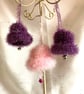 3 sparkly hand knitted Christmas bells  - Image 1