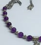 Amethyst Moon Star Necklace Purple Gemstone Celestial Gift for Her UK Handmade - Image 6