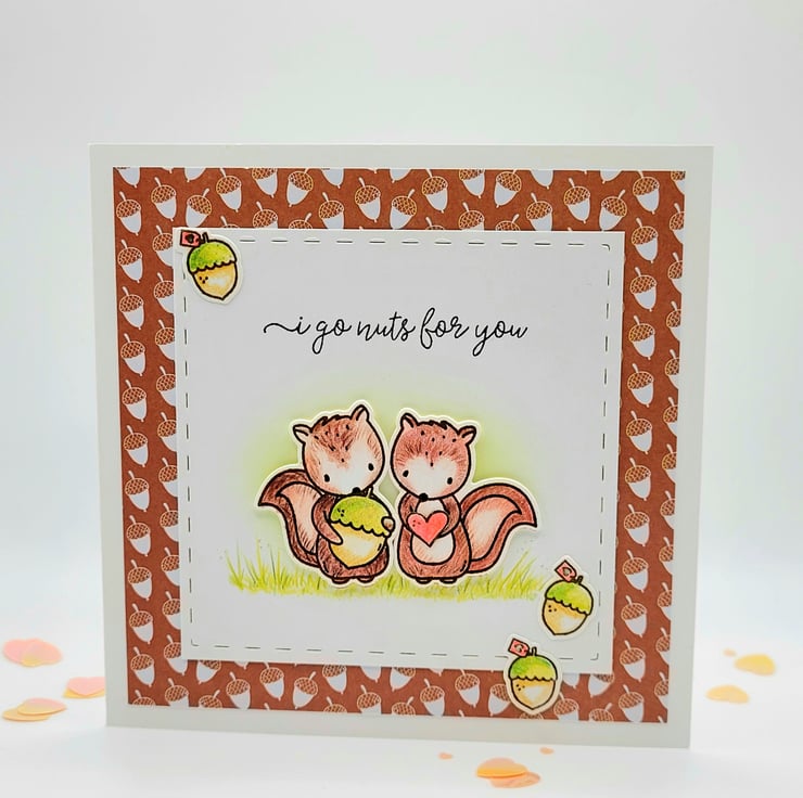 Valentine Card - cards handmade squirrels anniv... - Folksy