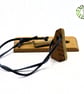 Handcrafted triangular 2 woods pendant & necklace: SKU-N10 - Image 6
