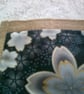 Small Jute Bag with Grey Flowers Pocket - Image 3