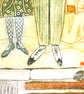 Saturday Morning Shopping  - Collagraph Print - Image 2