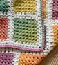 Crocheted Patchwork Granny Squares Baby Blanket - Lap Blanket - Image 4