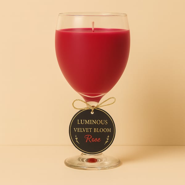 Velvet Bloom Rose Candle in Saxon Wine Goblet – LUMINOUS
