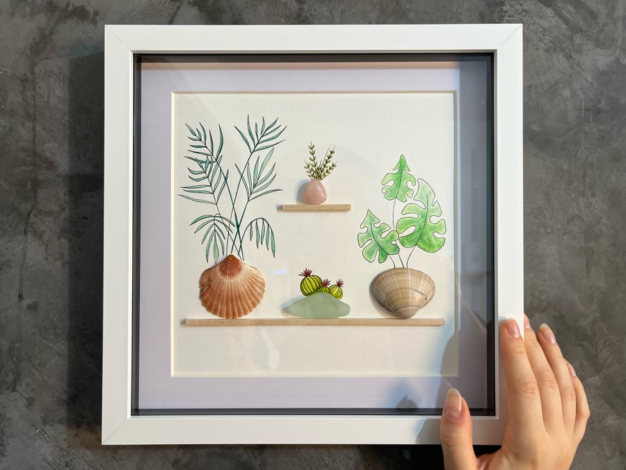 Earth-Blessed Botanica – Botanical Watercolour Art with Crystals & Seashells 