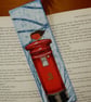 Bookmark winter scene robin on postbox - Image 1