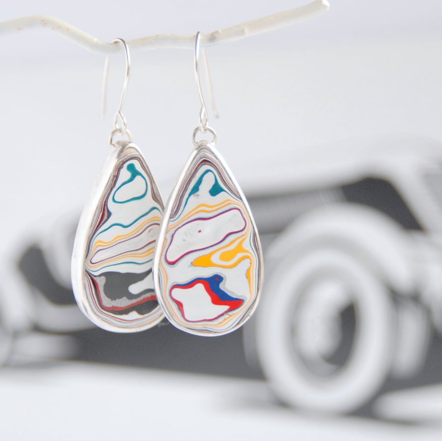 Kenworth fordite earrings 