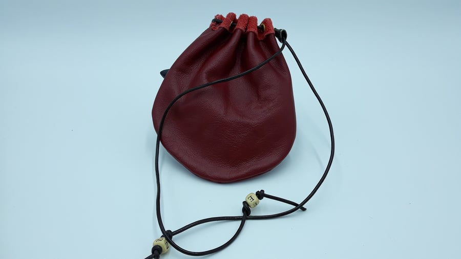 Red Leather Possibles pouch