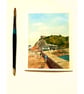 The View from Mount Batten Pier Plymouth  Original Watercolour Painting Mounted - Image 2