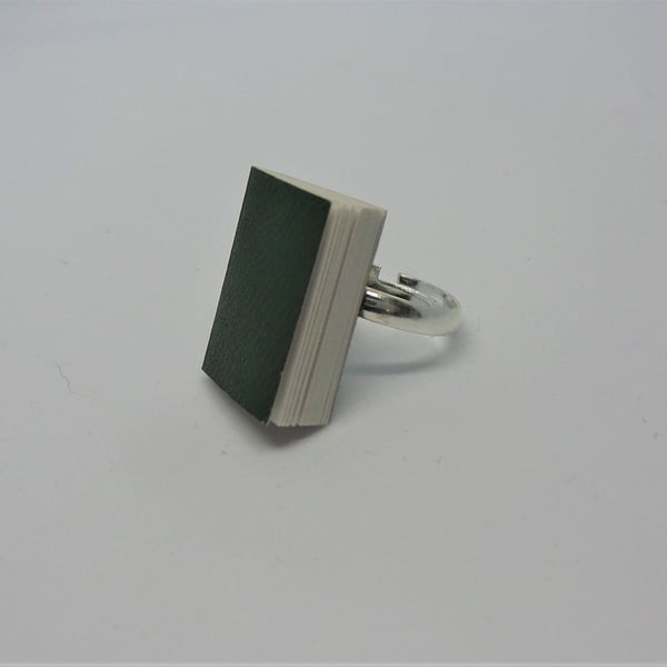 Cutest little book ring with actual pages