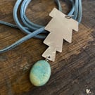 Sterling Silver Moroccan Inspired Pendant Necklace 