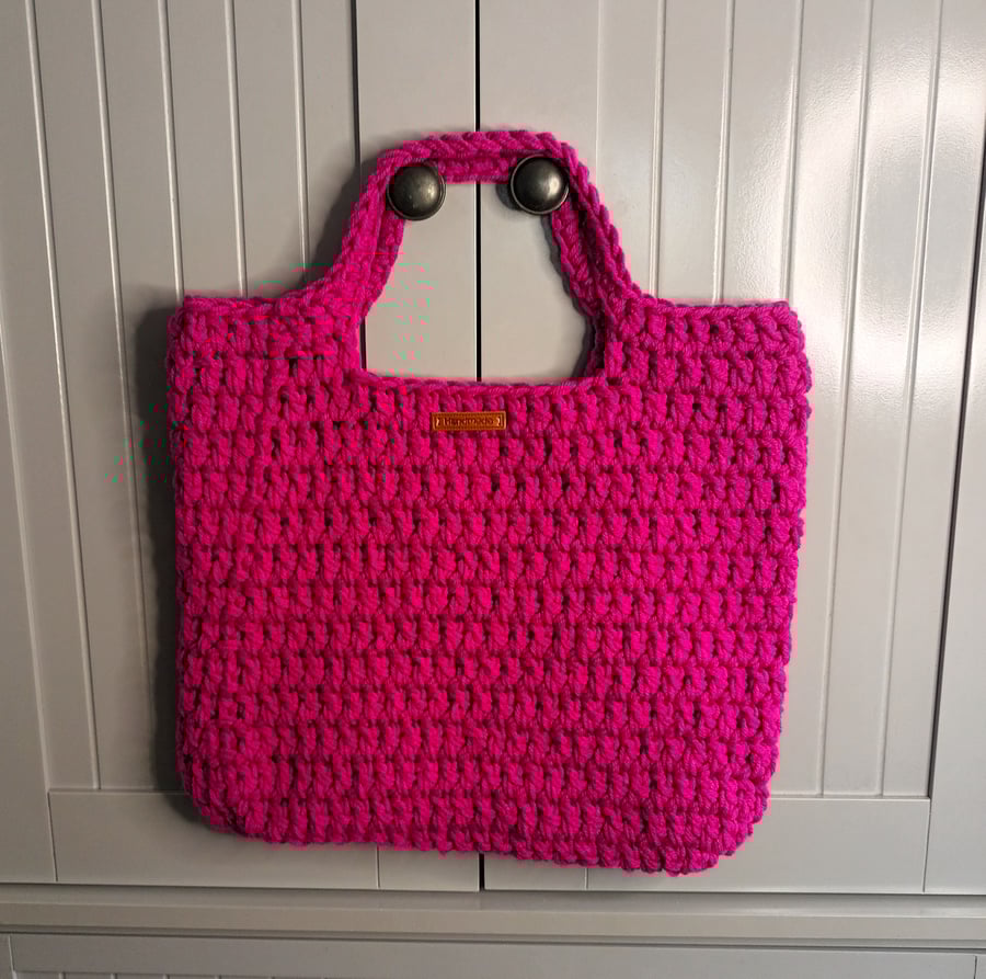 Crochet unlined bag, market bag, shopping bag, student bag, book bag