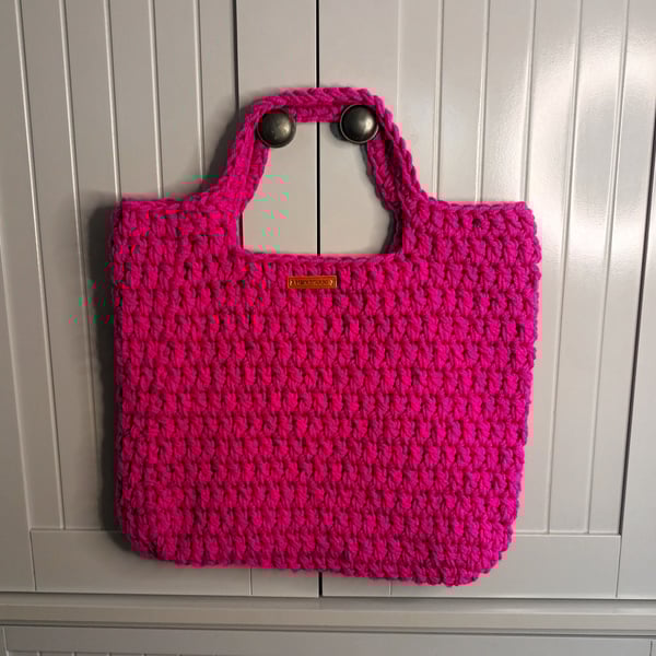 Crochet unlined bag, market bag, shopping bag, student bag, book bag