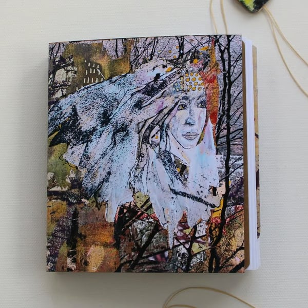Wood Light, handmade art journal
