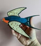 Flying Wooden Wall Hanging Barn Swallows - Hand Painted  - Image 7