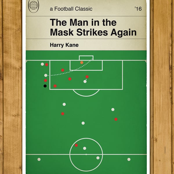 Tottenham goal v Arsenal 2016 - Harry Kane Curler - Football Poster