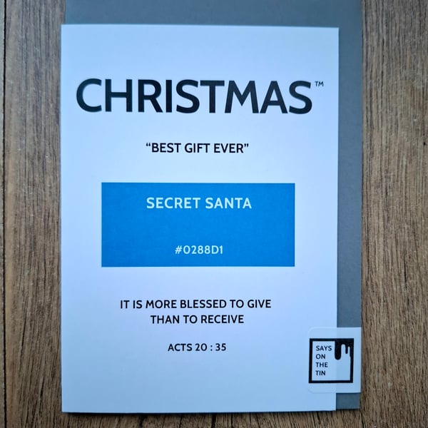 The Season's Reason SECRET SANTA Christmas Card 