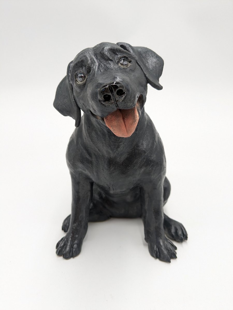 Black Labrador Sculpture
