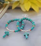 Turquoise hoop earrings  - Image 4