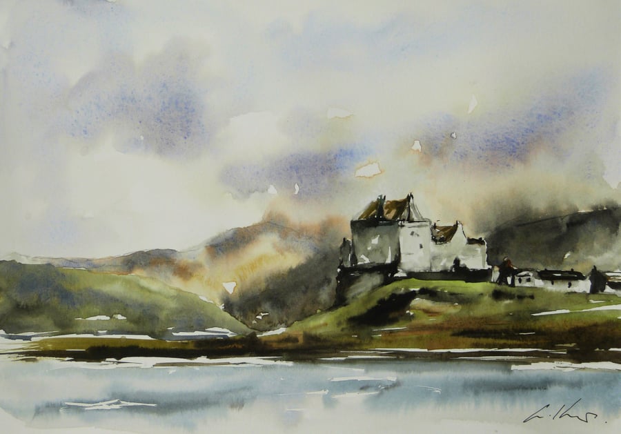Duart Castle, Original Watercolour Painting.
