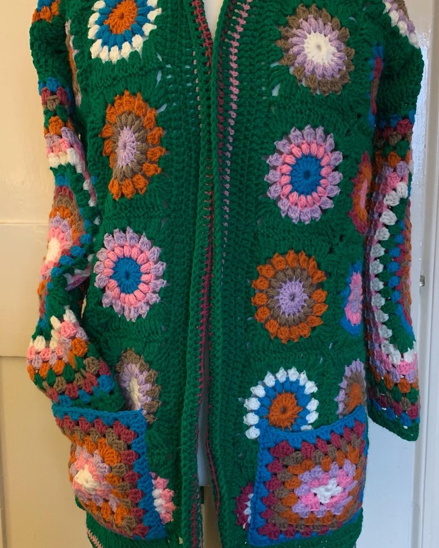 Granny Square Cardigan Folksy