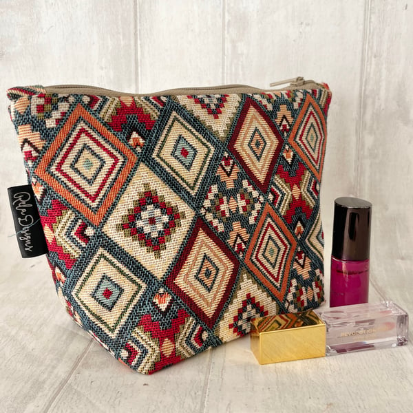 Make up bags Aztec tapestry