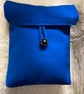 Royal blue 100% wool pouch bag. - Image 4