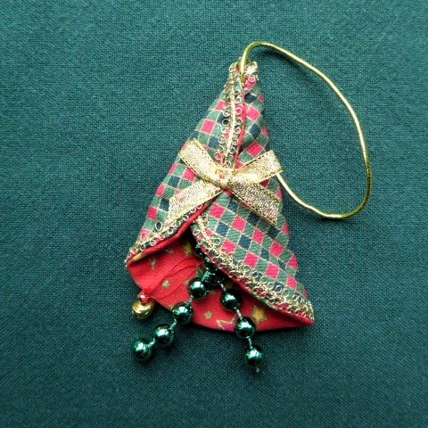 stitched textile hanging decorations