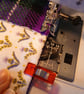 A6 'Harris Tweed®' Notebook Cover - Purple,Green Tartan & Liberty London Print - Image 8