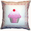Applique cup cake cushion