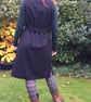  Coat, longline, sleeveless, dark navy pinstripe, long waistcoat - Image 3