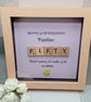 50th birthday gift for her, personalised birthday present, wall decor