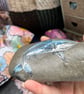 Blue shark hand painted and varnished paper weight stone  - Image 3