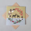 Christmas Stag and Doe Wreath card