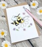 Bee..happy Bee Card - Birthday Card - Blank Bee Card - Image 1