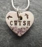 Calon Cwtsh Ceramic Heart Pendant - Image 1