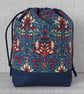 Project bag, drawstring bag, floral - Image 4