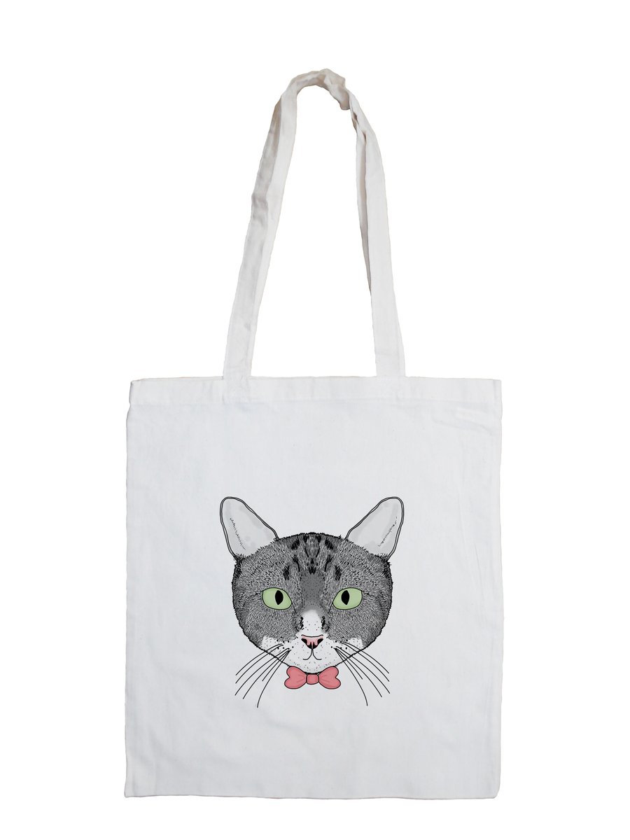 Cat Cotton Tote Bag for Cat Lovers!