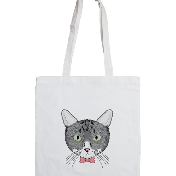 Cat Cotton Tote Bag for Cat Lovers!