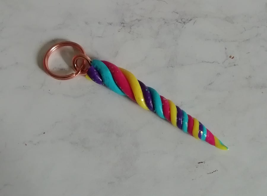 Unicorn horn fimo clay charm
