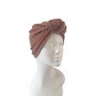 Vintage inspired style pink stretch jersey knot turban hat Turban head scarf 