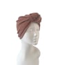 Vintage inspired style pink stretch jersey knot turban hat Turban head scarf 